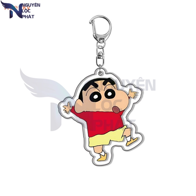 Kawaii anime crayon shin-chan keychain acrylic móc chìa khóa đồ chơi trẻ em nlp shop