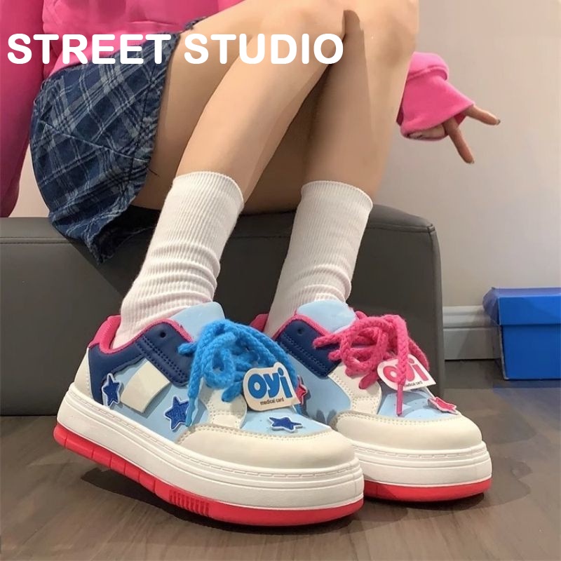 STREET STUDIO giày thể thao nữ giày sneaker nữ Thoáng Khí 2023 hot trend Phong cách Thể thao và thời trang Điệu đà Nổi bật FYD23A0OE6 42Z231020