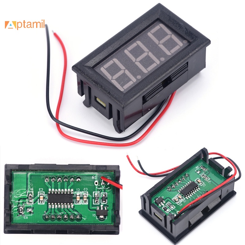 Vôn Kế Kỹ Thuật Số mini Smd 0-30v Màu Đỏ Hw szus M Cho Xe Hơi laiqianfa333}