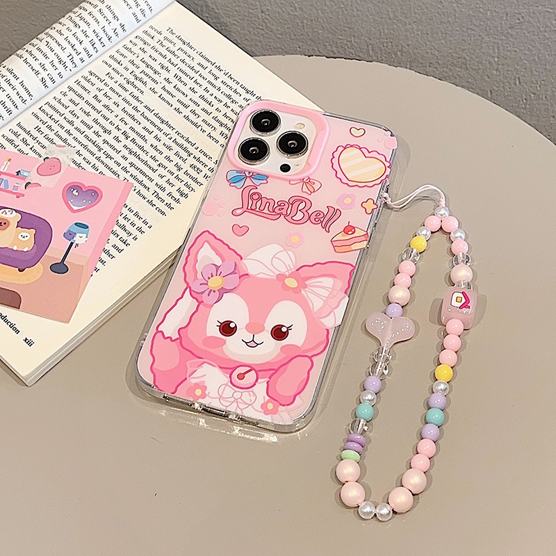 Ốp Điện Thoại imd Hai Mặt Họa Tiết Thỏ lina belle Màu Dạ Quang Thời Trang Cho iphone 15 11 14 12 13 pro max