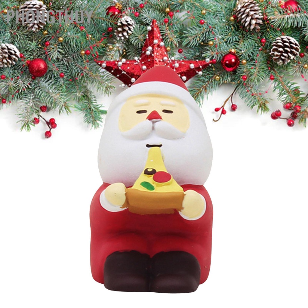 Mô hình ông già Noel mini dễ thương để bàn trang trí Giáng sinh cho bữa tiệc Nhà búp bê