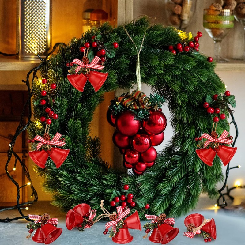 Chuông Giáng Sinh / Trang Trí Nhà Cửa Bằng Kim Loại Với Dây Tua Rua / Chúc Mừng Giáng Sinh Có Chuông / Cây Thông Noel