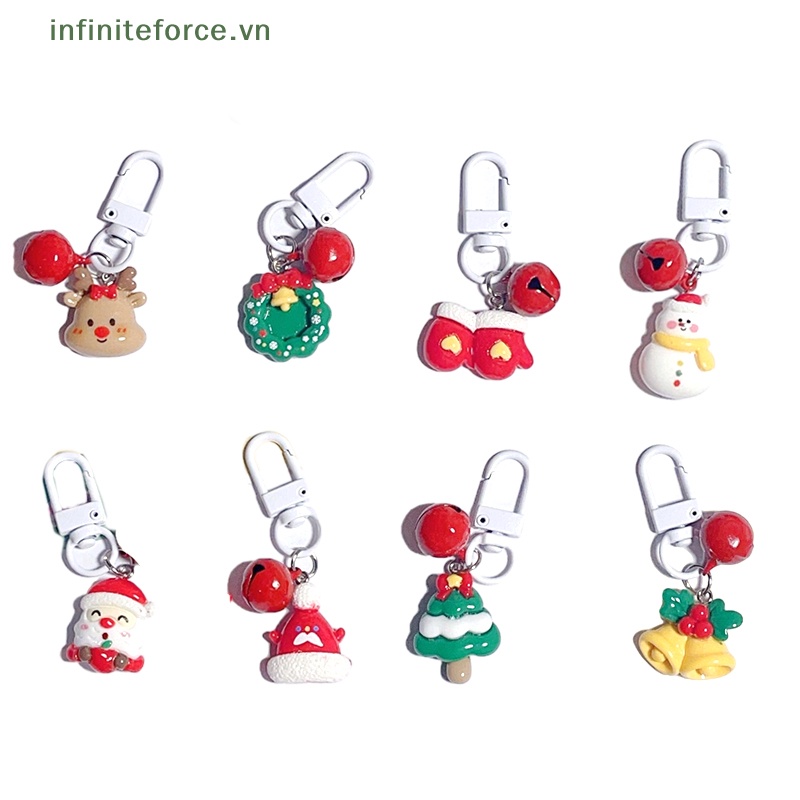 Móc Khóa Hình Ông Già Noel / Tuần Lộc / Cây Thông Giáng Sinh Dễ Thương