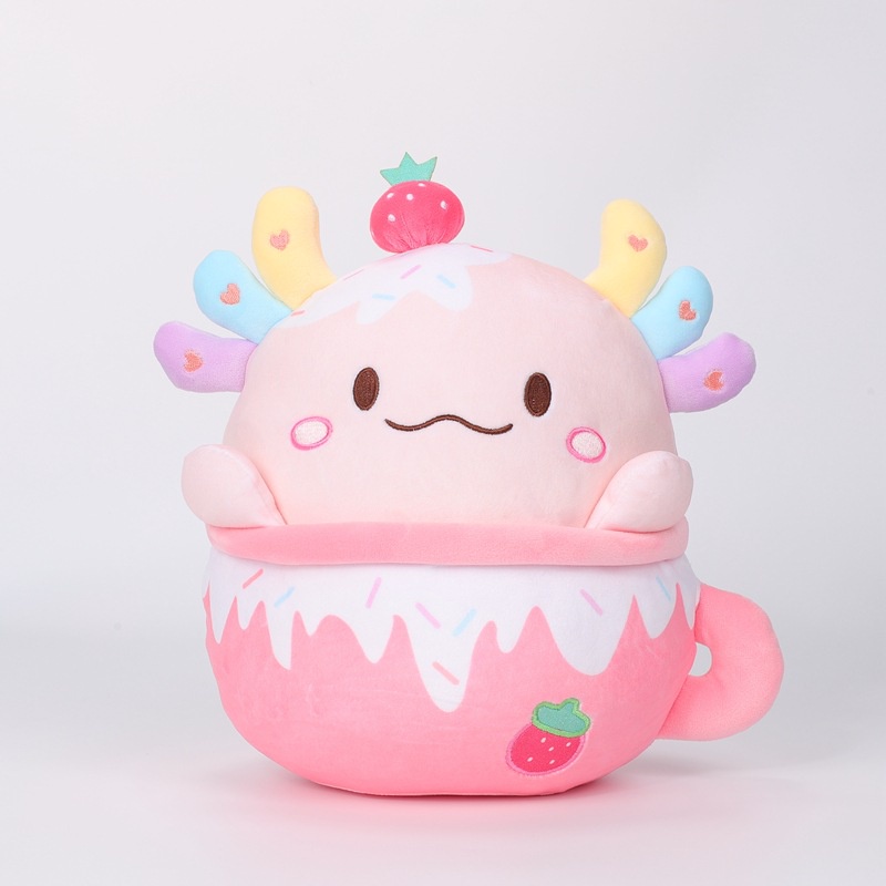 Thú Nhồi Bông Hình Mèo / axolotl / corgi / Trà Sữa / Gấu Trúc Hoạt Hình Đáng Yêu Cho Bé