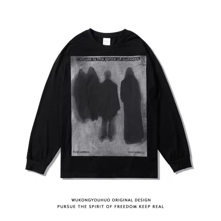 Áo Nỉ Cổ Tròn Dáng Rộng In Họa Tiết Phong Cách Hàn Quốc Thời Trang Xuân Thu Mới Cho Nam