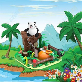 Lego bộ đồ chơi xếp hình gấu trúc đáng yêu cho bé