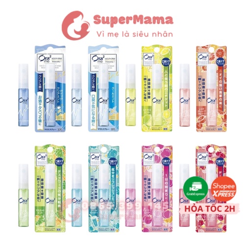 Xịt Thơm Miệng Nhật Bản Ora2 Sunstar 6Ml Nhiều Hương Vị, Giúp Hơi Thở Thơm Mát