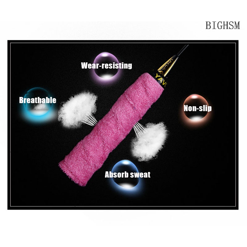 Bighsm Băng Quấn Cán Vợt Cầu Lông Chống Trượt Thấm Hút Mồ Hôi skk