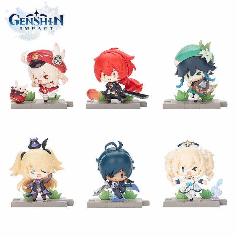 Hot game genshin Tượng Mô Hình Nhân Vật anime battlefield heroes Phiên Bản Hành Động klee / diluc / venti / fischl / Kaieya