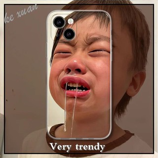 Ốp Điện Thoại Cry Nose Kid iPhone14Promax Apple 13 Wonderful 11 Độc Đáo 12 Cát Điêu Khắc xr / 8 15 Series Sản Phẩm Mới VYTM