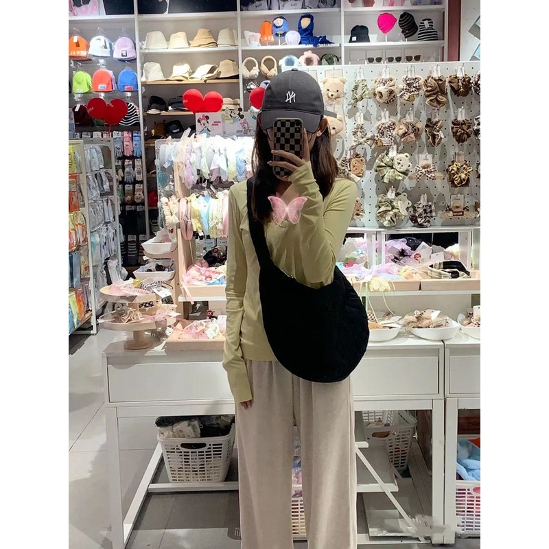 Túi Xách Đeo Vai Hình Đám Mây Đính Đá Kích Thước 40x31 Phong Cách Thời Trang Hàn Quốc Dành Cho Nam Và Nữ