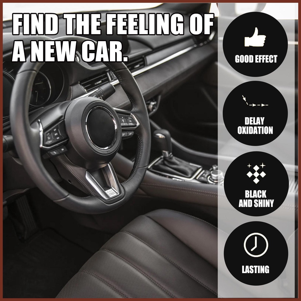 Trang Trí Cho Xe Hơi 30ml Phục Hồi Viền Đen Với Bọt Xốp Và Khăn Lau Lâu Trôi haoyisvn