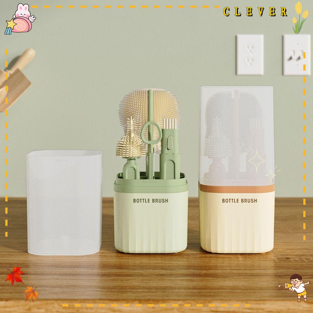 Forever Bộ Cọ silicone Cán Dài Xoay 360 Độ Dùng Để Vệ Sinh Bình Sữa Em Bé