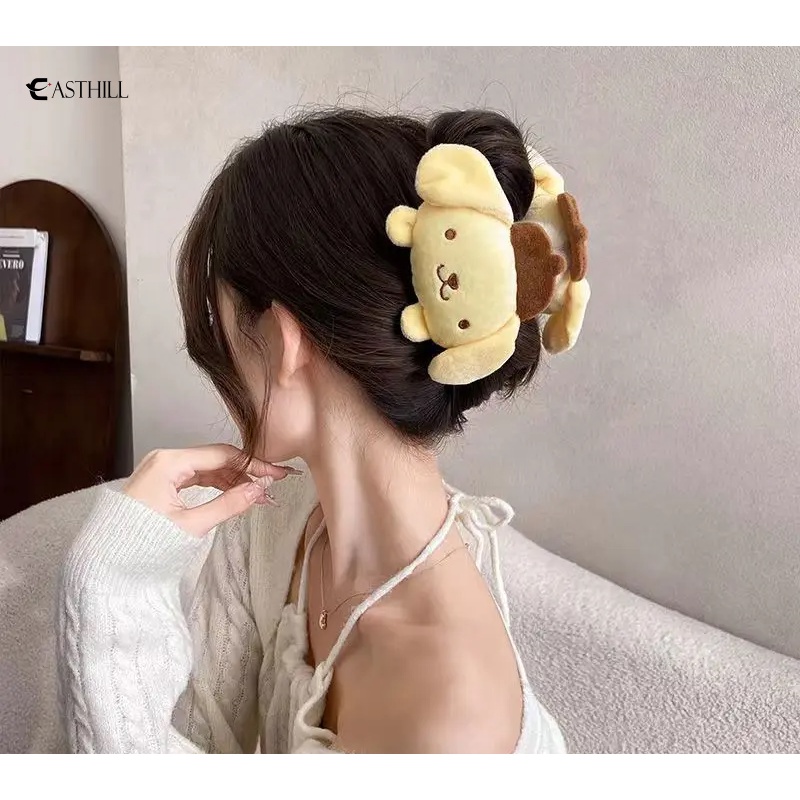SANRIO Kẹp Tóc Hình Thỏ Hoạt Hình kuromi melody Nhồi Bông Đáng Yêu Cho Bé Gái