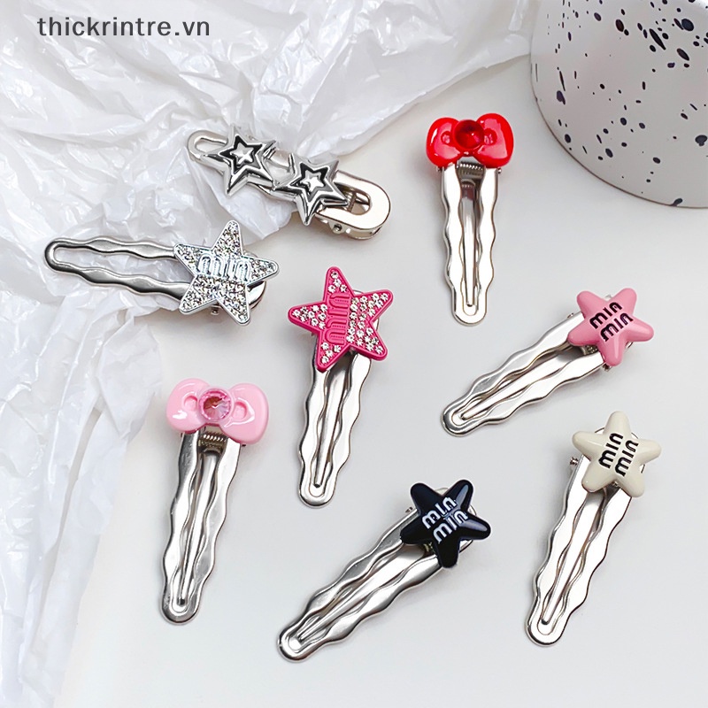 Kẹp Tóc Mỏ Vịt Hình Ngôi Sao Năm Cánh Bằng Kim Loại Mát Mẻ Ngọt Ngào y2k Kẹp Bên Hông Cho Nữ vn