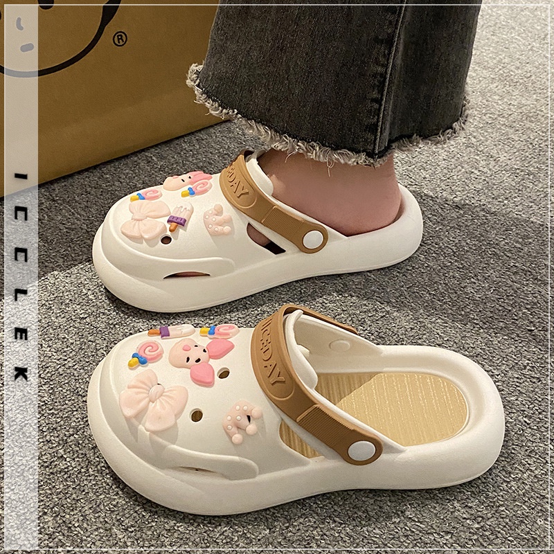 ICCLEK dép cross dép sandal nữ dép bánh mì nữ  Đẹp Năng động Bảnh bao Êm ái FBT23A132M 44Z231031