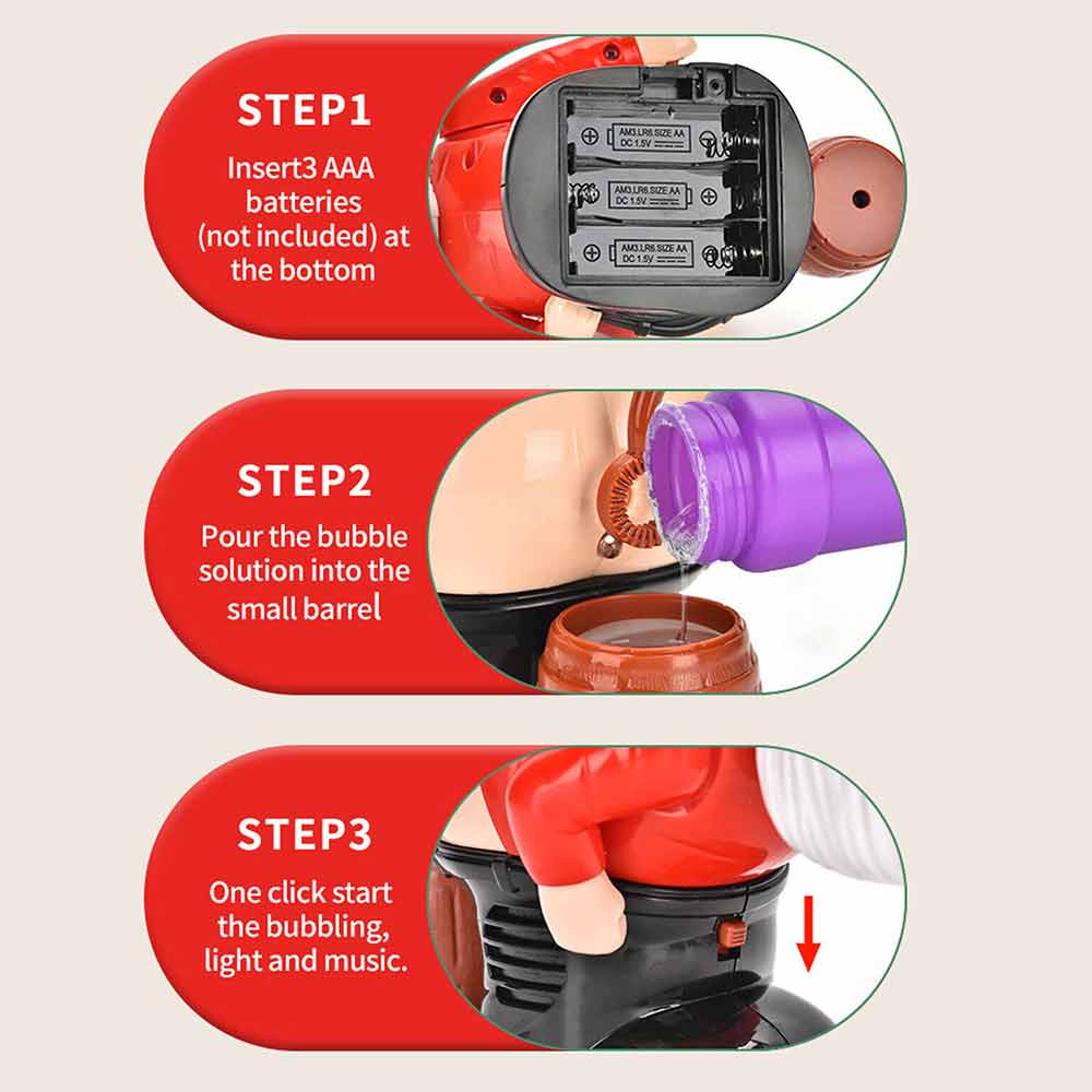 Christmas Electric fun Santa Twerking bubble Machine bubble blowing Santa claus with light music XMAS bubble toy Christmas gift