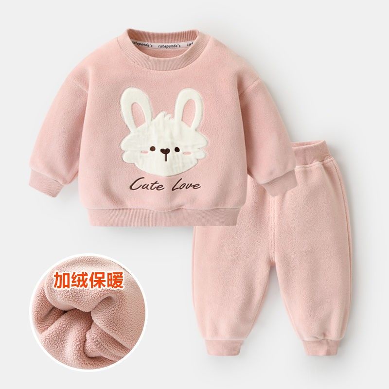 Áo Nỉ Hai Mặt Lót Lông Cừu Giữ Ấm Mùa Thu Đông Cho Bé