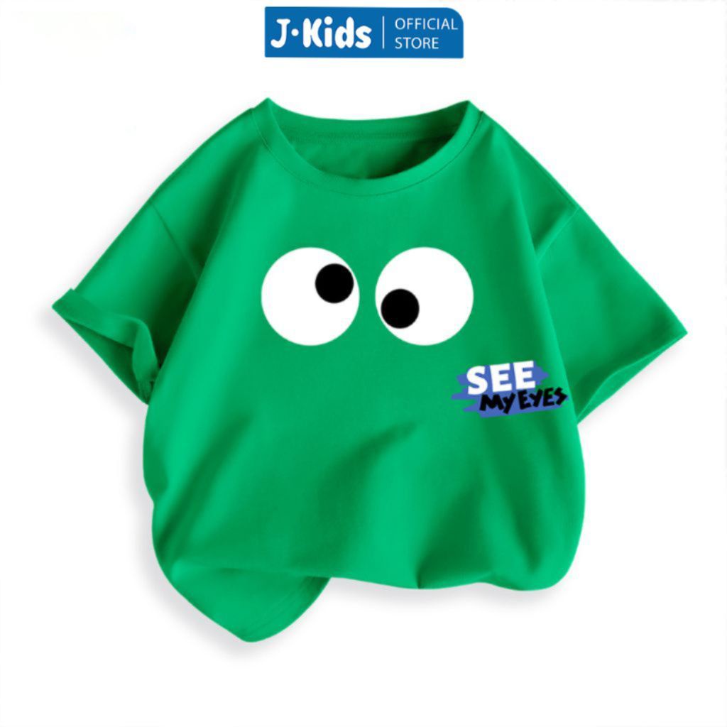 Áo thun bé trai bé gái J-Kids in hình hình ngộ nghĩnh SEE MY EYES HI71