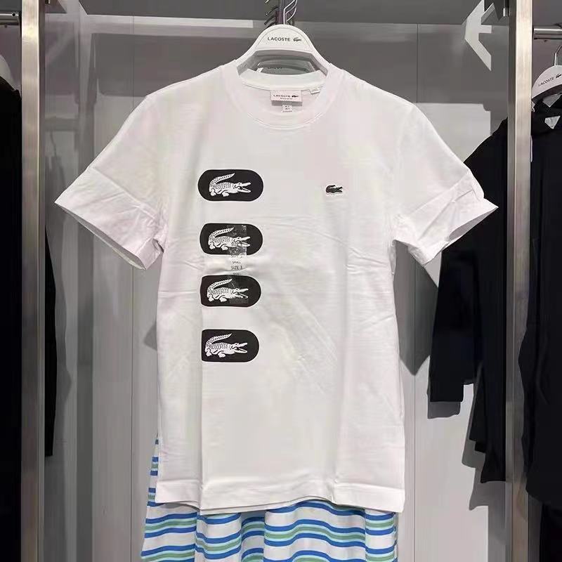 Áo Thun Tay Ngắn Cổ Tròn In Nhãn Hiệu + Thẻ Thời Trang Cho Nam