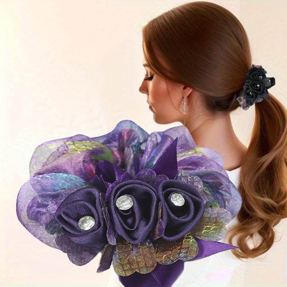 Dây Cột Tóc Bằng Sợi Xơ Mướp Hình Hoa Đơn Giản Thời Trang Phong Cách Hàn Quốc