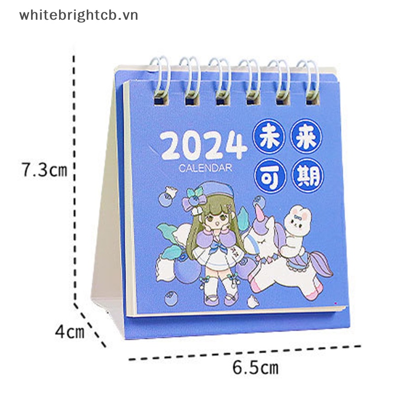 / / Cny Lịch Năm 2024 mini Để Bàn Trang Trí Văn Phòng / Trường Học Hình Thỏ Hoạt Hình Dễ Thương Nhiều Phong Cách