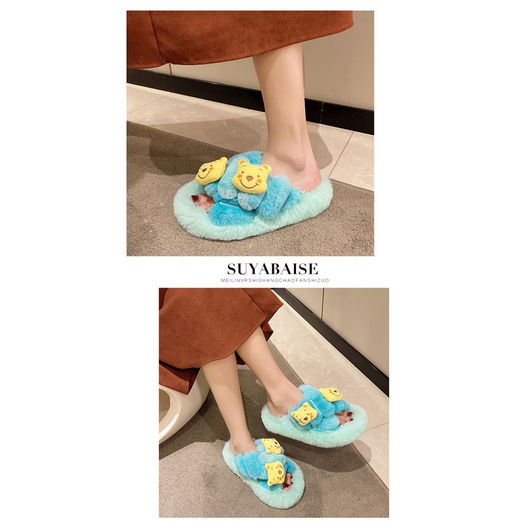 Thời Trang Tính Dép lông đi trong Dép Lông Xù Xinh Xắn Đáng Yêu Cho Nữ 2023 Dép bông