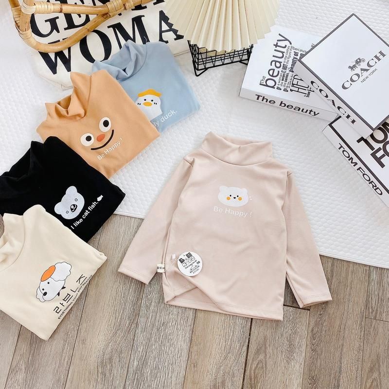 Áo dài tay zip lông giữ nhiệt họa tiết cho bé trai, bé gái size 6-16kg
