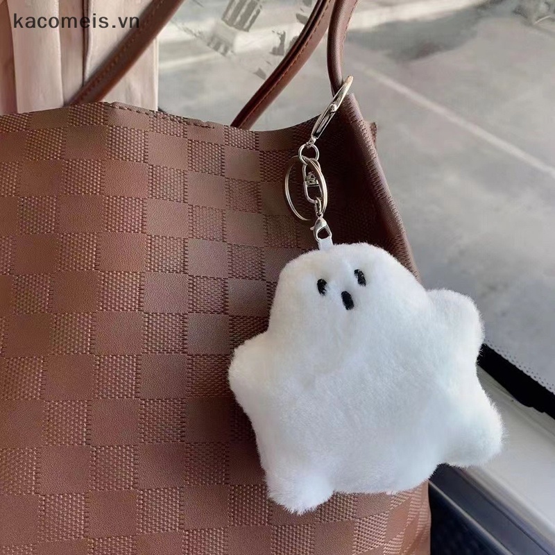 Móc Chìa Khóa Hình Búp Bê Ma Nhồi Bông Màu Trắng Sáng Tạo Vui Nhộn vn