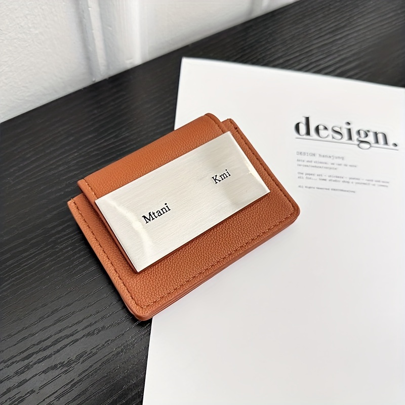 Ví Da Giả Đựng Thẻ Nhiều Ngăn Thời Trang Thường Ngày