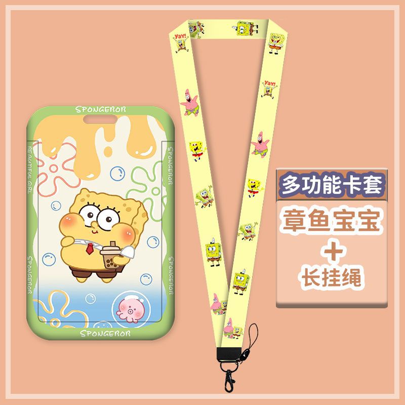 Dây Đeo Thẻ Họa Tiết Hoạt Hình Xinh Xắn Dành Cho Học Sinh Giá Đỡ