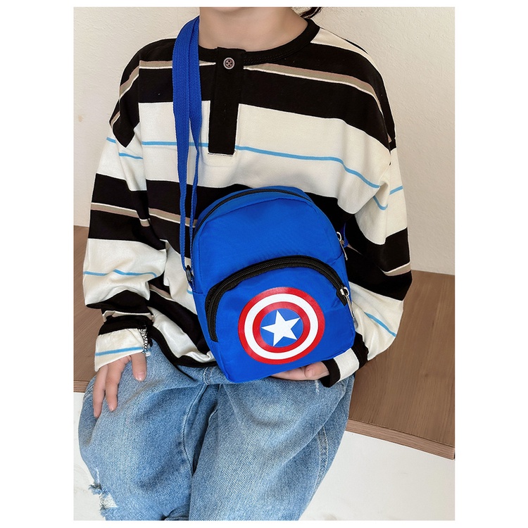 Túi Đeo Chéo Hình Người Nhện Hoạt Hình Thời Trang 2023 Dành Cho Học Sinh Tiểu Học Ví