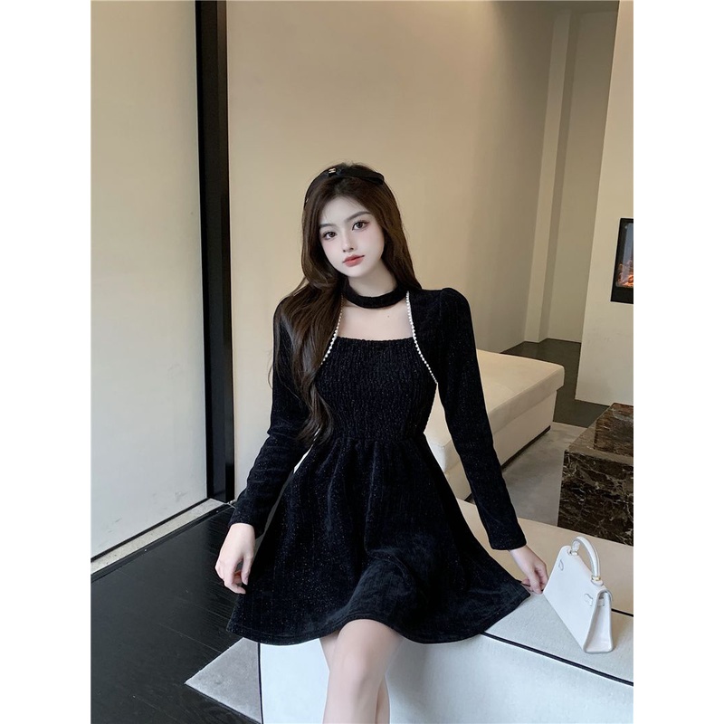 Đầm Nữ Phong Cách Hoàng Gia Pháp Thời Trang Xuân Thu Kiểu Mới