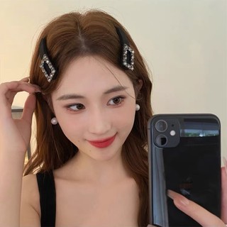 Kẹp Tóc Đính Đá Màu Đen Thời Trang Cho Nữ CHLINS