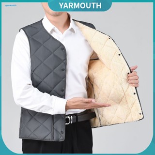 Áo Khoác Phao Không Tay Cổ Chữ v Màu Trơn Thoải Mái Có Nút Thời Trang Mùa Đông Cho Nam