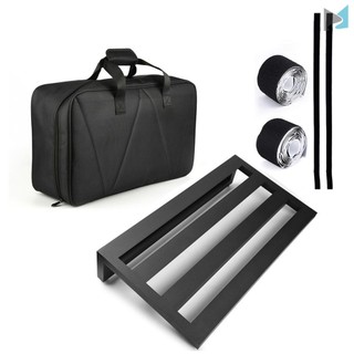 Premium Aluminum Alloy Pedalboard - Large Size Guitar Effect Pedal Board with Carrying Bag