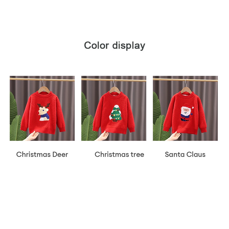 Áo Sweater Mùa Đông Phong Cách Hàn Quốc Cho Bé Trai Và Bé Gái Vải Nhung Dày Phong Cách Momchose Hàng Mới