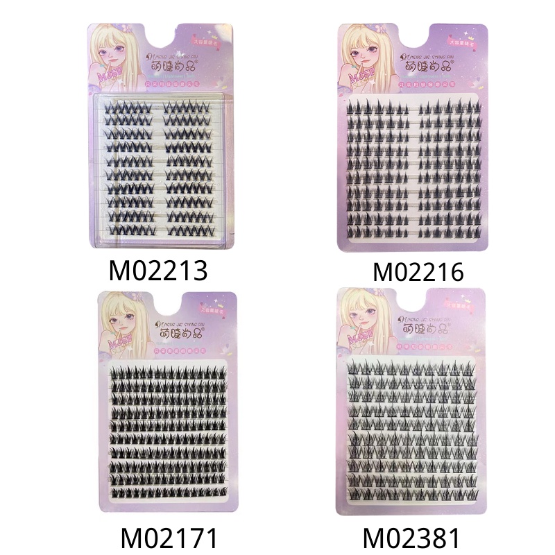 MengJieShangPin 10 Hàng Lông Mi Giả Cong Dày Tự Nhiên Có Keo Dán Tái Sử Dụng Nhiều Lần