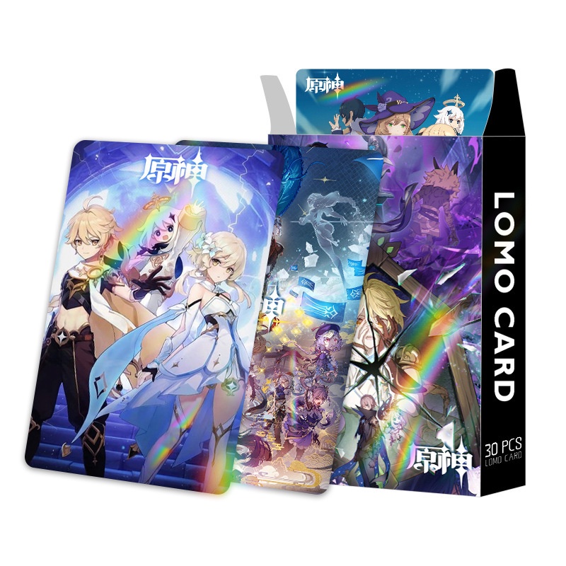 Genshin Raiden Shogun Laser Flash Lomo Card Double-sided Color Printing Photocard