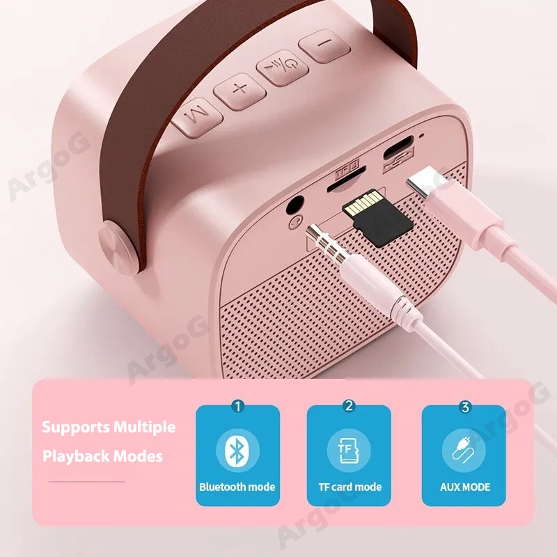 Loa bluetooth Không Dây mini Di Động Kèm Micro Dùng Để Hát karaoke Thích Hợp Làm Quà Giáng Sinh
