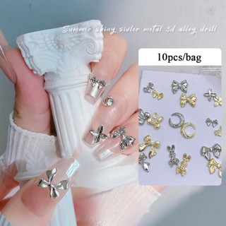 Set 10 / 20 phụ kiện trang trí móng tay hình nơ xinh xắn