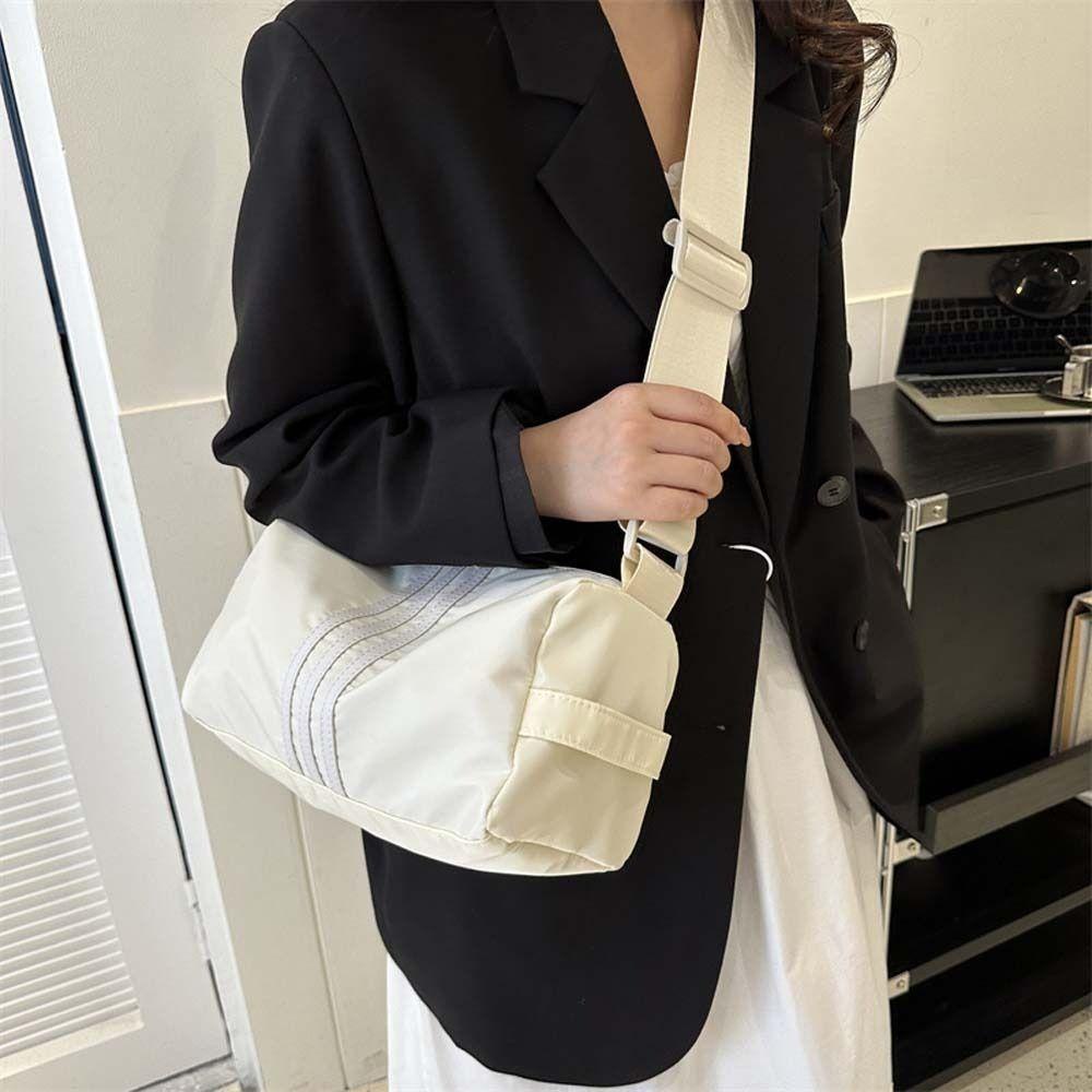 Shanhai Túi Đeo Chéo nylon Màu Trơn Phong Cách Thể Thao Đơn Giản y2k Cho Nam / Nữ