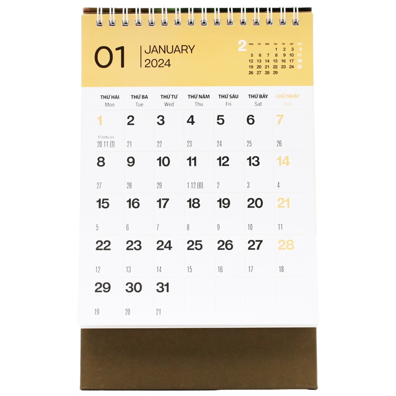 Lịch Bàn Chữ A 2024 - Fabico-XNI24 - Hình Rồng Con