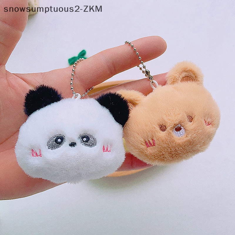 # Snow # Móc Chìa Khóa Hình Thú Nhồi Bông Mềm Mại Dễ Thương Trang Trí Ba Lô / Quà Tặng Cho Bé Gái