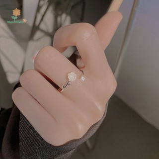 Nhẫn hở họa tiết hoa hồng vintage thời trang cho nữ