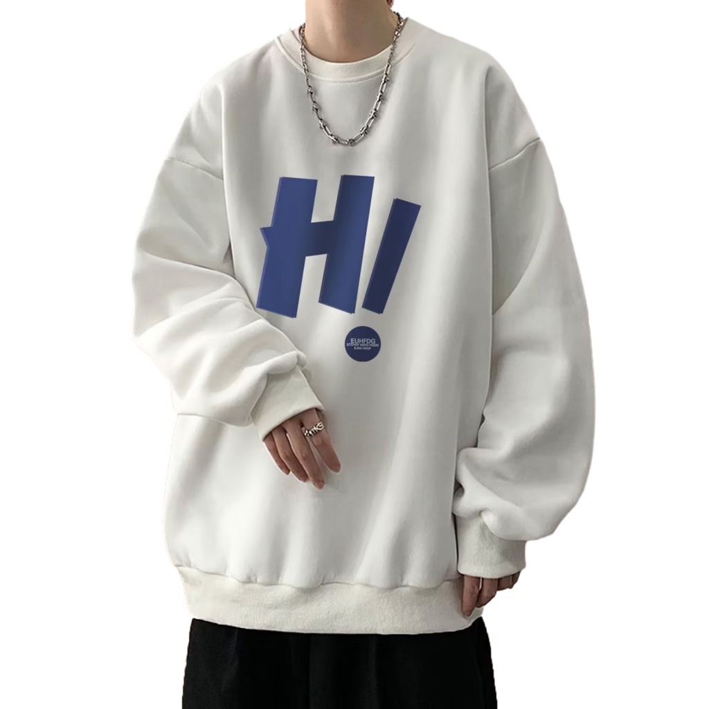 Qianzh.cl Áo sweatshirt Thể Thao Tay Dài Mềm Mại Ấm Áp In Chữ Phong Cách vintage Dành Cho Nam