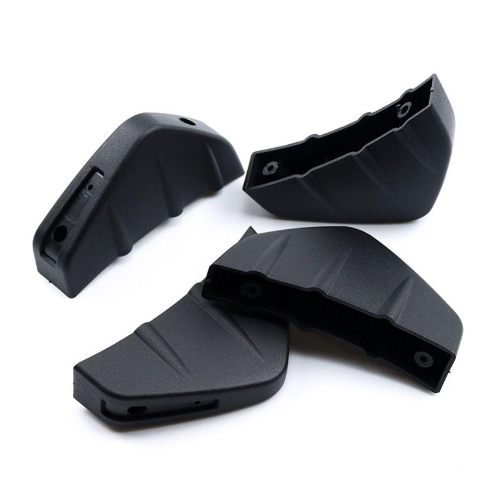 Btlimer set 4 Miếng Dán Sợi carbon Chống Va Chạm Hình Vây Cá Mập Màu Đỏ Đen Phổ Biến Cho Xe Hơi