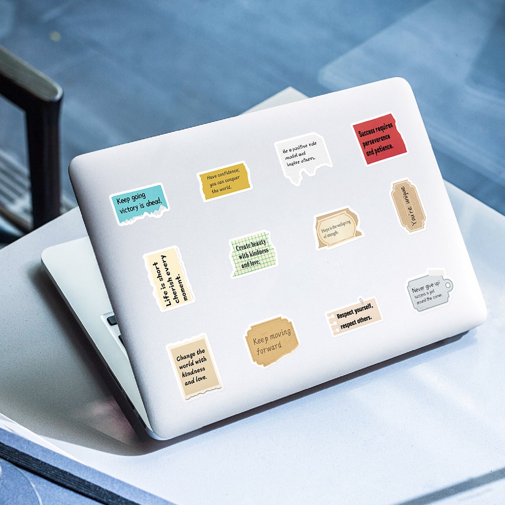 Bộ 50 Miếng Dán Viết Chì Hình Dạng Không Đều graffiti Truyền Cảm Hứng Cho Mũ Bảo Hiểm / Xe Đạp / Đề Canlanstickersworld