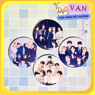 BTS gương mini tròn 1 mặt mẫu nhóm nhạc Nam 8cm