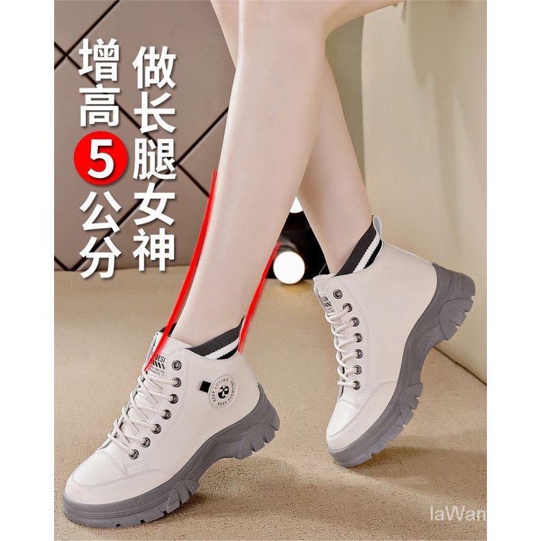 Giày Bốt martin Da Bò Thật Đế Mềm Nhẹ Chống Trượt Thoải Mái Thời Trang Mùa Thu 2023 Cho Nữ